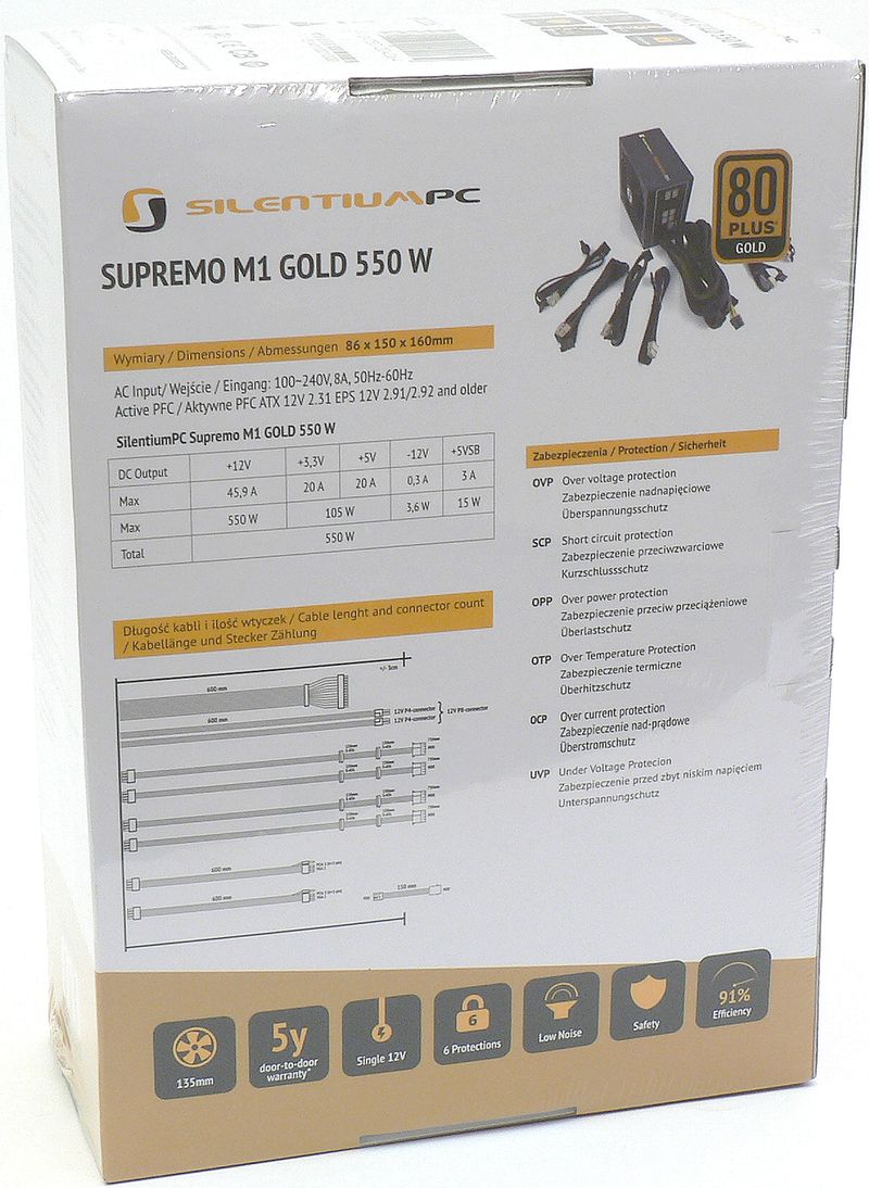 SilentiumPC Supremo M1 Gold 550 W - mainstream z Polska 