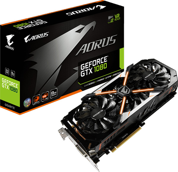 Grafická karta nVidia GeForce GTX 1080 – GIGABYTE GeForce GTX 1080 AORUS 8G