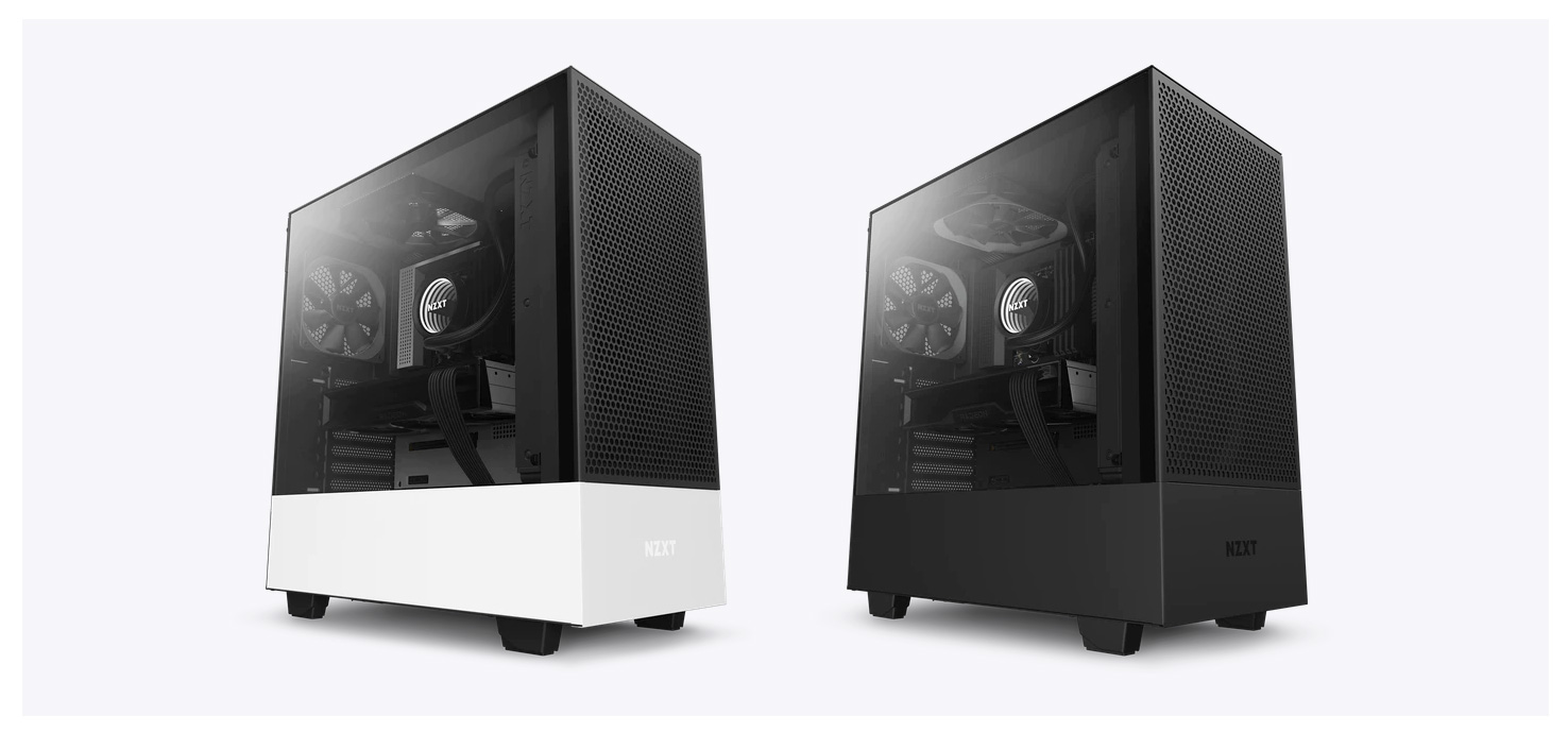 Test skříně NZXT H510 FLOW – s komponenty v bílém tónu