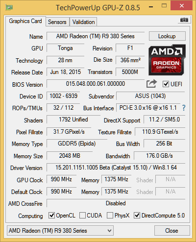 Asus R9 380 STRIX vs. Gainward GTX 960 Phantom v testu