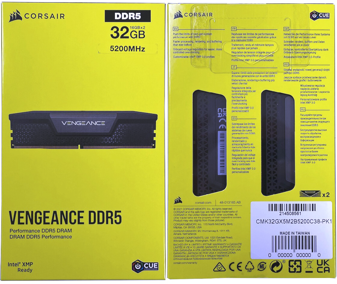 Corsair Vengeance DDR5-5200 (32 GB) : jaký výkon navíc čekat s novou generací pamětí