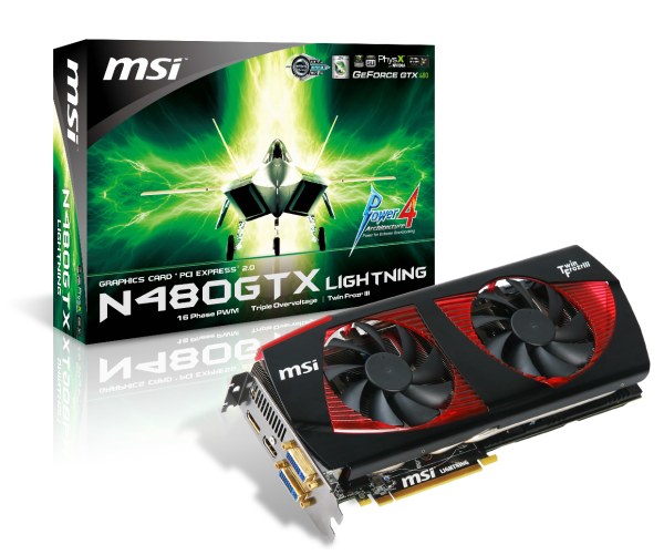 MSI GeForce GTX 480 Lightning – luxusně vymazlená Fermi