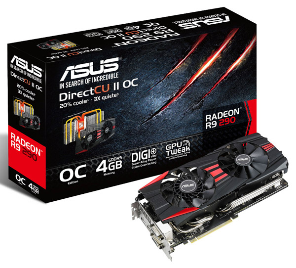 ASUS oznámil vydání grafických karet R9 290X a R9 290 DirectCU II OC