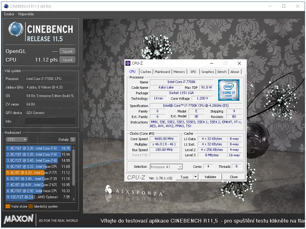 Core i7-7700K s taktem 4,5 GHz (Kaby Lake) v testu