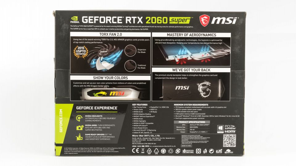 MSI GeForce RTX 2060 Super Armor OC v testu