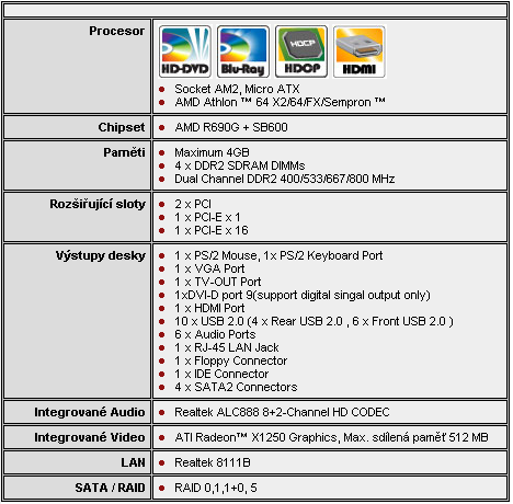 AMD 690G - ideální základní deska (s HDMI) pro PC k televizi?