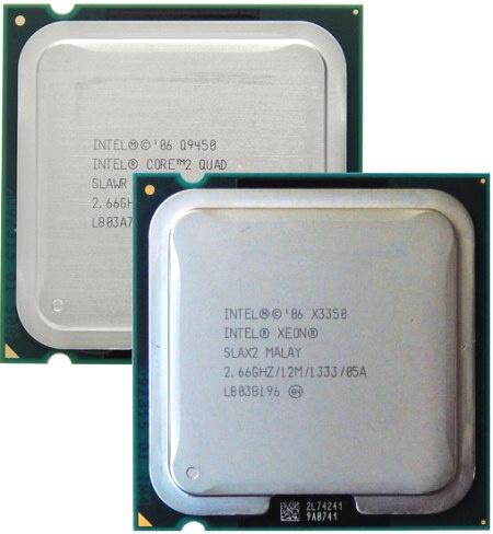 Intel Core 2 Quad Q9450 + Xeon X3350 - nejlepší čtyřjádra roku 2008?
