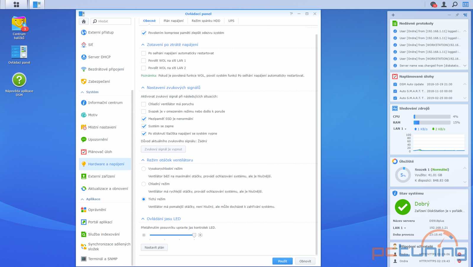 Synology DS918+: čtyřdiskový NAS domů i pro firmy