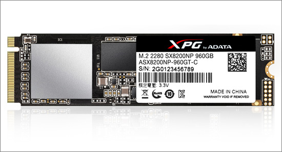 A-Data uvádí rychlý SSD XPG SX8200 s PCIe Gen3x4