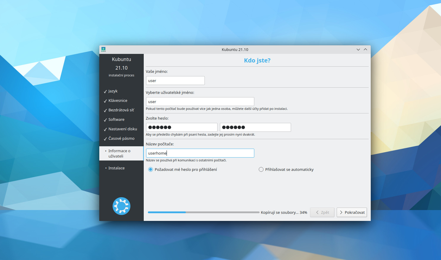 Instalace Kubuntu, základní nastavení.
