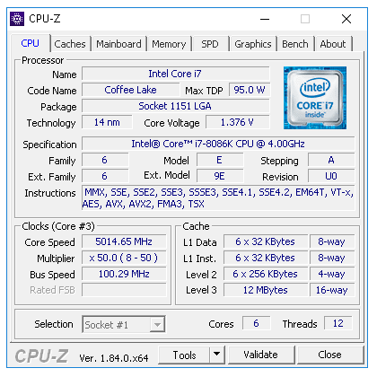 Limitovaná edice Core i7-8086K s taktem až 5,0 GHz v testu