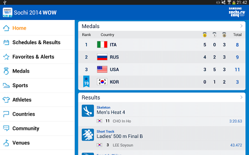 Samsung vydal oficiální aplikaci pro olympiádu v Soči [Android]