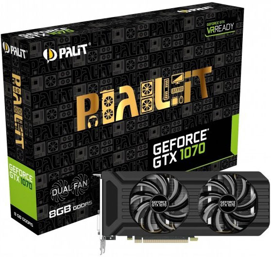 Grafická karta nVidia GeForce GTX 1070 – PALiT GeForce GTX 1070 Dual 8GB