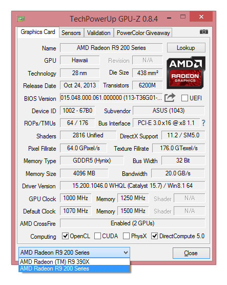 Grafické karty řady Radeon R9 200 lze spárovat pomocí CrossFire s grafikou nové série R9 300