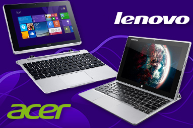 Acer Aspire Switch 10 a Lenovo Miix 2 10: s Win 8.1 pod 10 tisíc