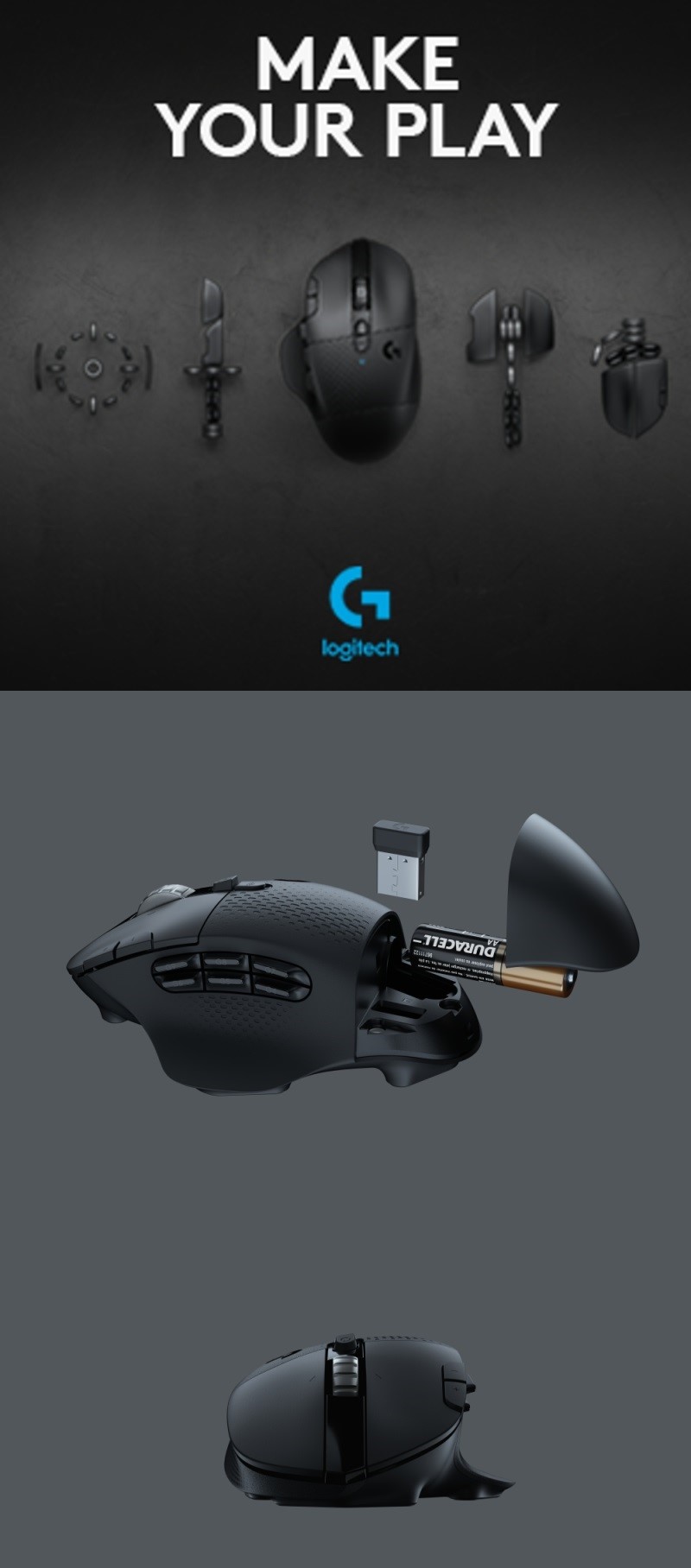 Logitech G604 Lightspeed: herní bezdrátová myš se snímačem HERO