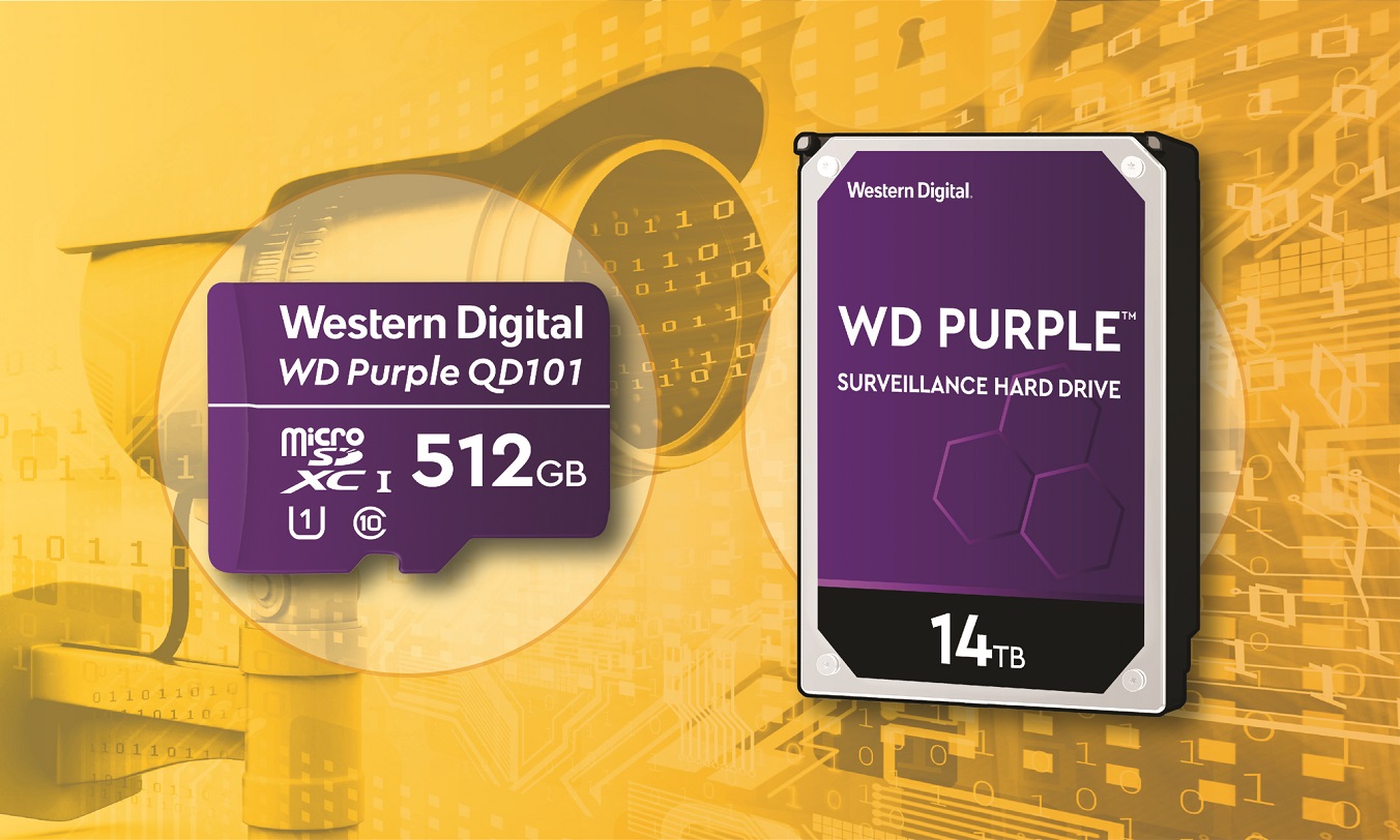 Western Digital představuje microSD kartu a disk WD Purple 14 TB pro kamerové systémy