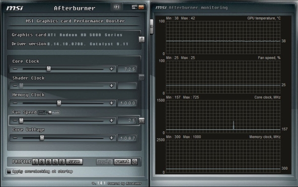 Nástroj MSI AfterBurner 1.5.0 Beta 3 a uživatelské skiny