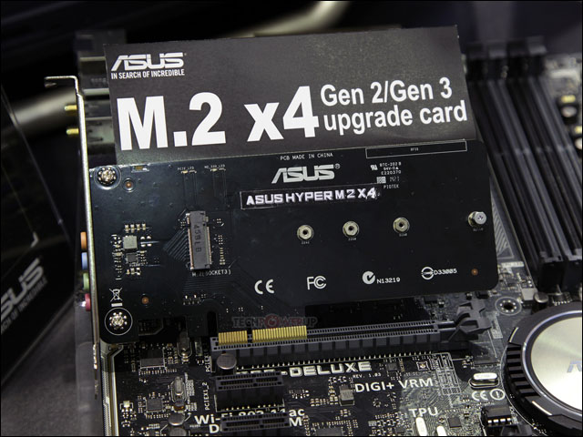 [Computex 2014] ASUS představil PCIe adaptér Hyper M.2 X4 nahrazující slot M.2