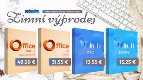 Godeal24 Zimní šílená prodeje: Obrovská sleva na licence Office a WinOS! Životní licence Office 2021 Pro už za pouhých 31,55€