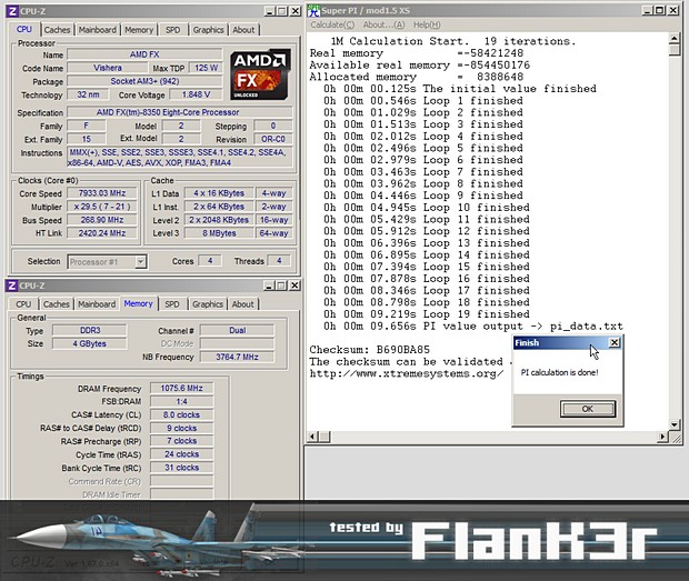 Flank3r stanovil dva české rekordy s procesorem AMD FX-8350 a LN2