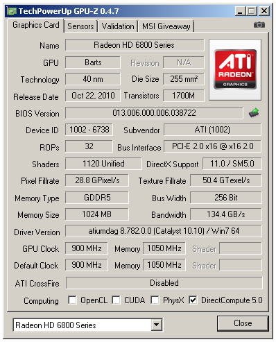 Grafické karty AMD Radeon HD 6850 a HD 6870 v testu