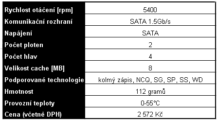 Notebookové 2.5" disky s kapacitou 160GB