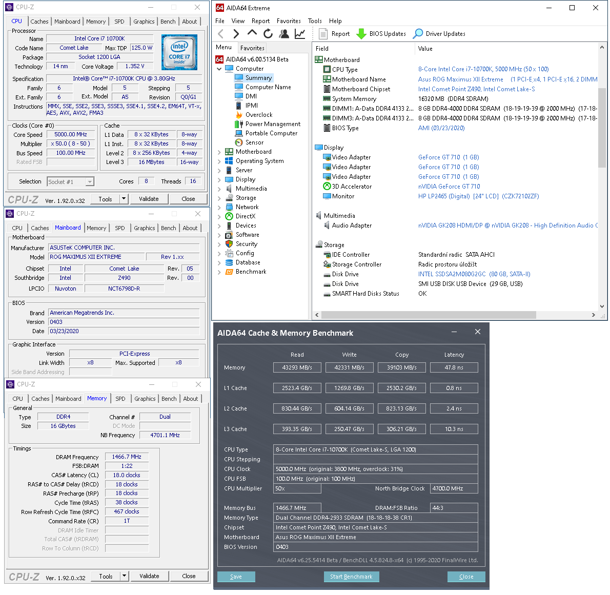 Základní deska Asus Maximus XII Extreme + Core i7-10700K