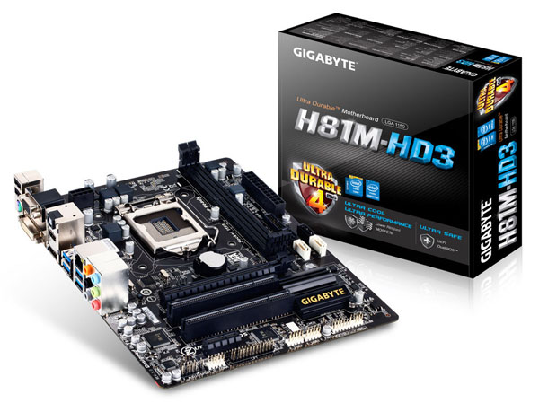  GIGABYTE přichází se základní deskou H81M-HD3 se socketem LGA1150