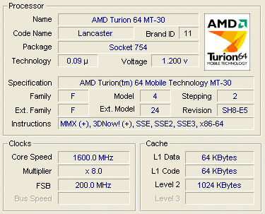 Notebook ASUS A6K: 64 bitů pro masy?