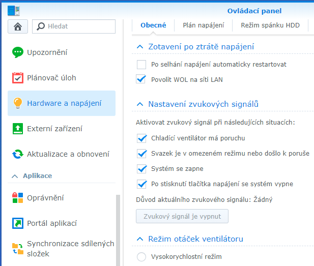 Probuzení zařízení přes Synology Assistant