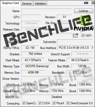 Nvidia GeForce GTX 1050 prý bude mít model Ti se 4 GB pamětí