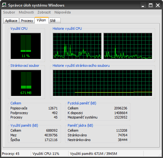 Vistalizace 7: paměť v systému Windows Vista