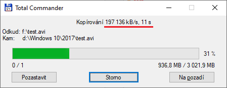 4 TB disk čtení – disk přímo v PC