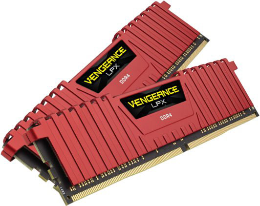 Paměťové moduly DDR4 Corsair Vengeance LPX Red