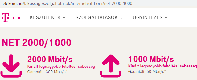 Maďarsko - internet domů a levně - download 2 Gbps s uploadem 1 Gbps
