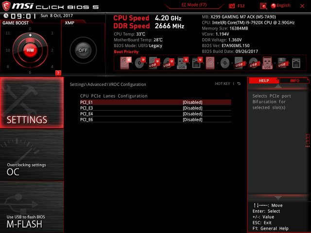  Intel VROC nastavení