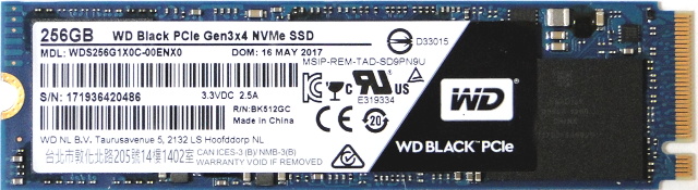 Disk WD Black (i když je modrý) 256 GB