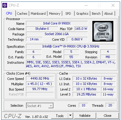 Intel Core i9-9900X: Deset jader Skylake-X v testu