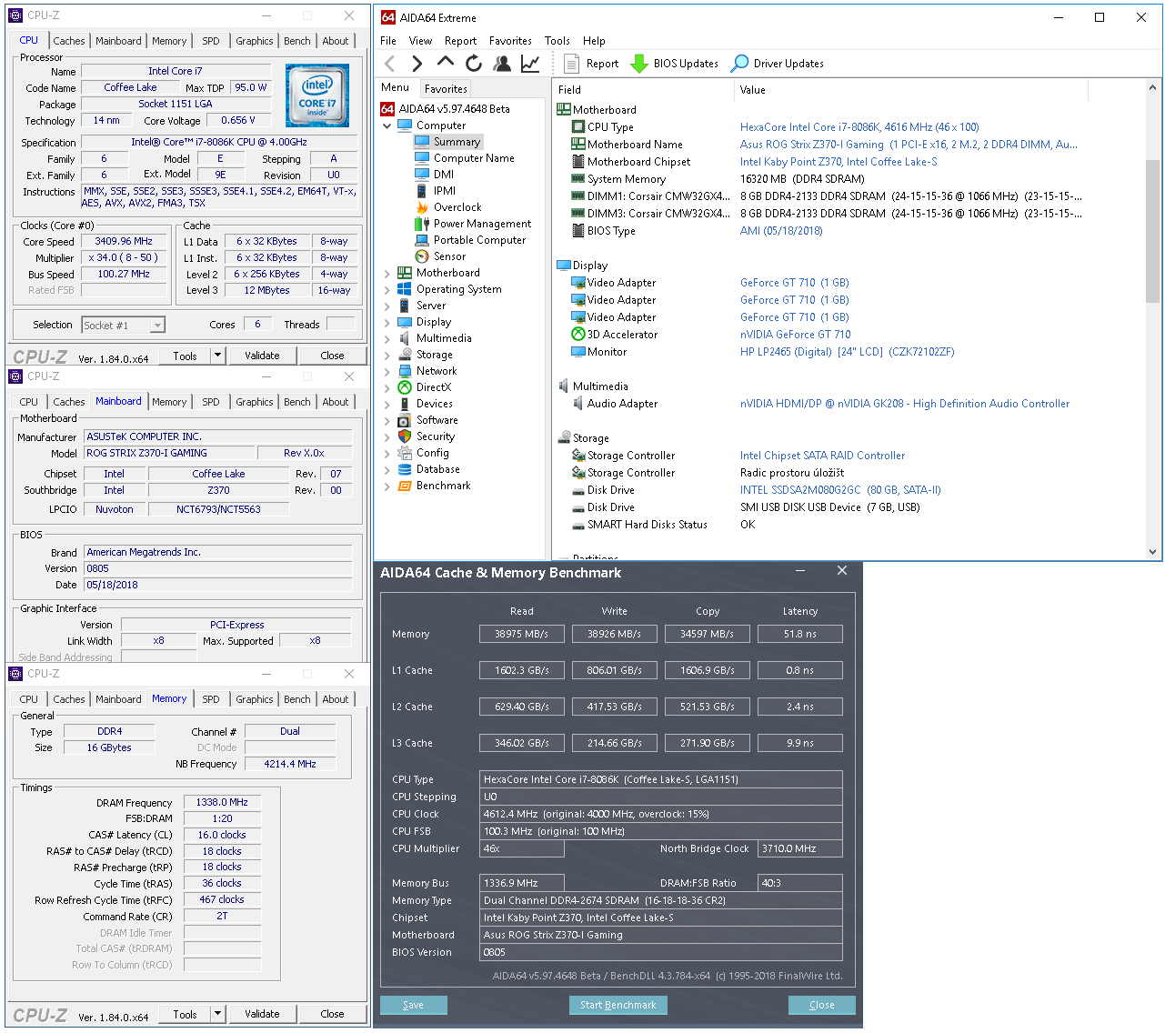 Deska Asus Z370-I Gaming + Core i7-8086K