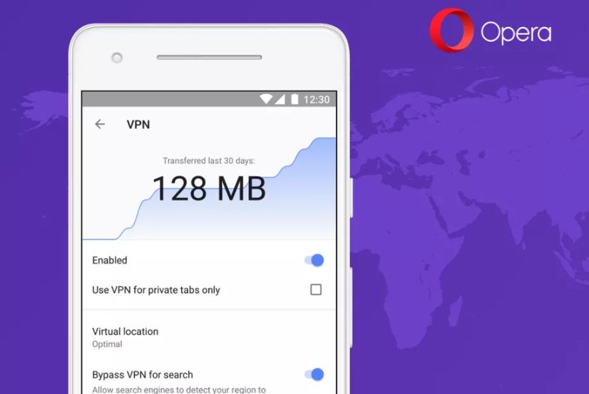 Android VPN od Opery se vrací v podobě vestavěné funkce prohlížeče