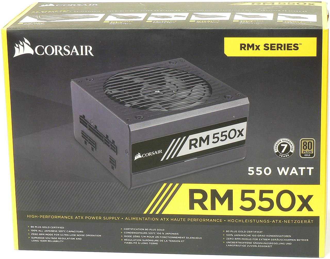 Corsair RM550x: nejnovější semi-pasivní zdroj od CWT 