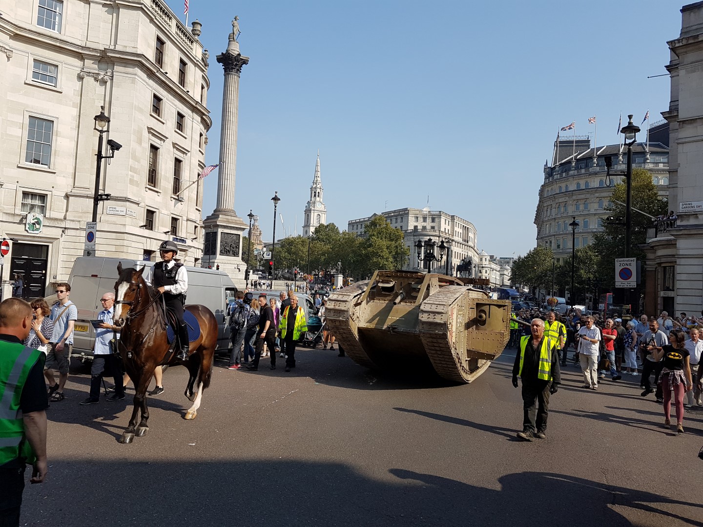 Wargaming rozjel tank Mark IV. na Trafalgar square