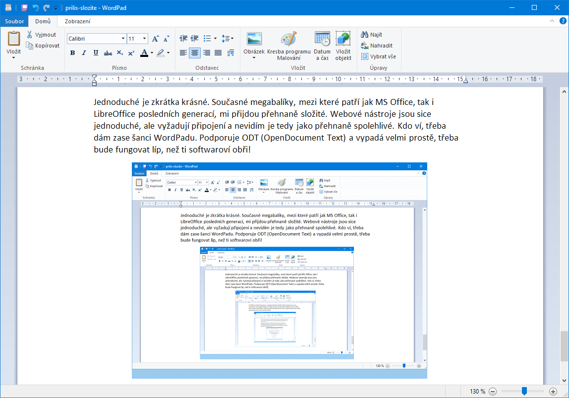 WordPad z Windows 10