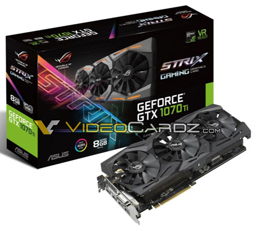 První snímky Asus ROG GTX 1070 Ti Strix a GTX 1070 Ti odhaleny