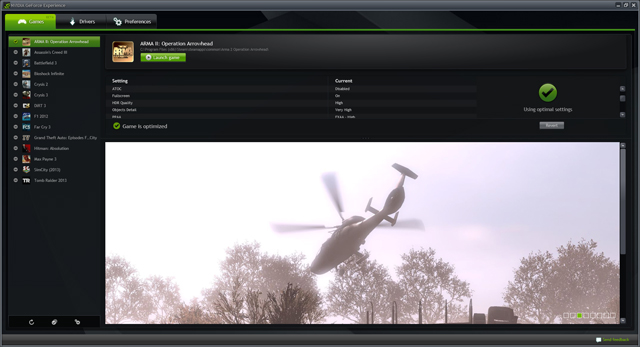 GeForce Experience — nastaví grafiku ve hrách za vás