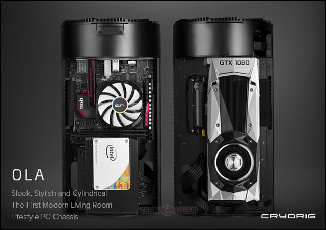 Cryorig chce na Computexu představit dvě kompaktní stylové PC skříně s netradiční konstrukcí