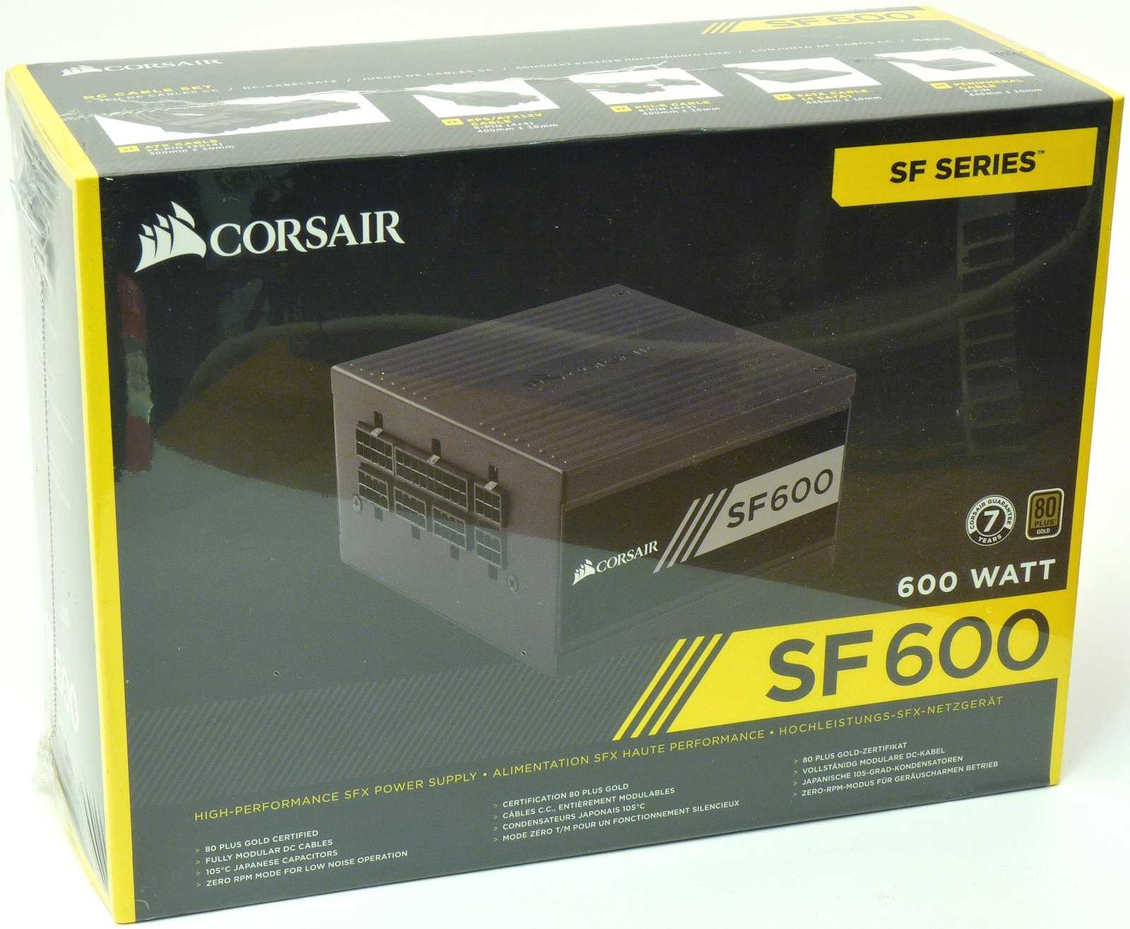 Corsair SF600: 600W semi-pasivní zdroj formátu SFX 