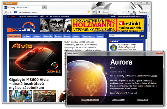 Vyzkoušejte si připravovaný Firefox 5, víme i datum vydání