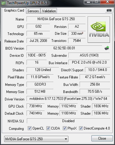 GeForce GTS 250 a Radeon HD 4850 — stačí ješte?